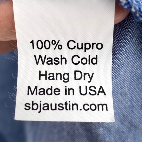 SBJ Austin Women's Chambray Flare Hemline Top - 1 - Picture 5 of 5